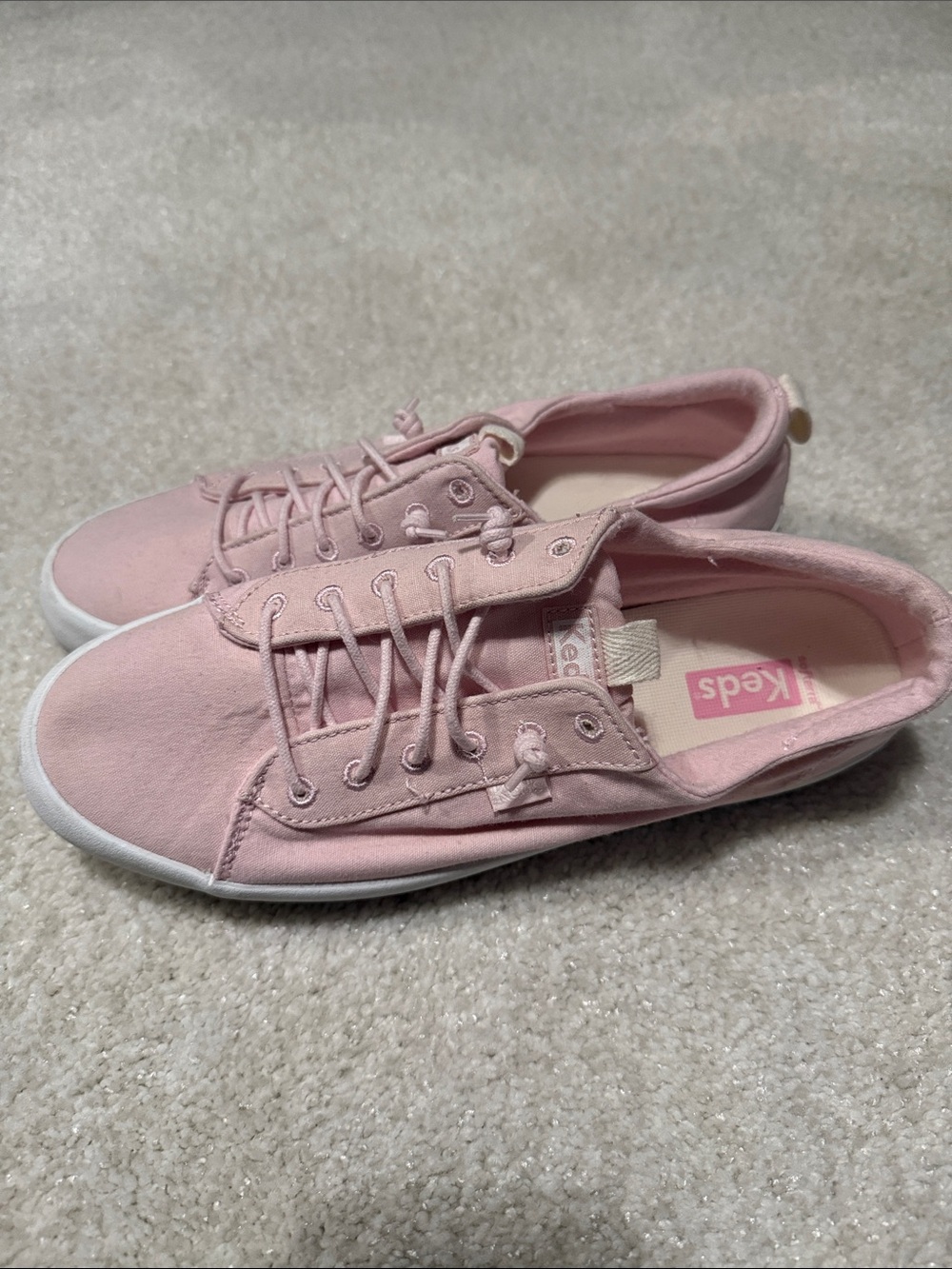 Keds Light Pink Canvas Low-Top Sneakers